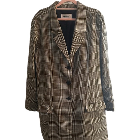 BB Dakota Jackets & Blazers - BB Dakota Houndstooth Three Button Blazer Size XXL